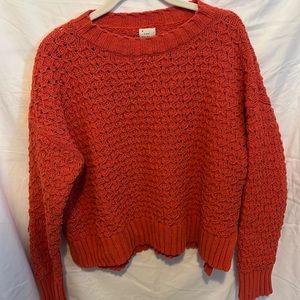 A new day coral knit sweater. Size M